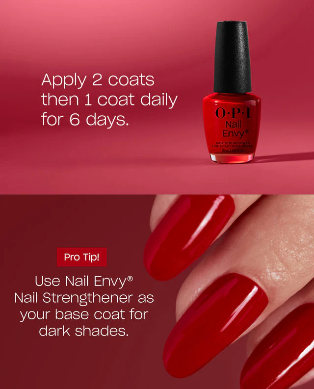 OPI Nail Envy Strength Big Apple Red (0.5 oz) New Look - Image 5