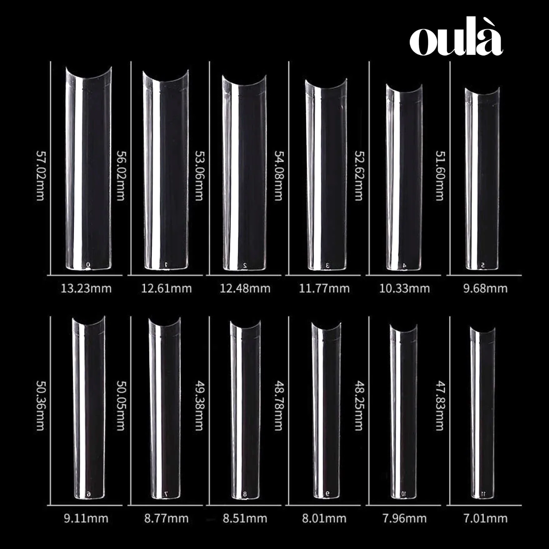 Oulà SQUARE 4XL NO C CURVE Refills (Bag of 50pcs) Clear - Image 4