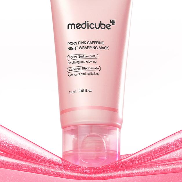 MEDICUBE PDRN Pink Caffeine Night Wrapping Mask 75mL - Image 2