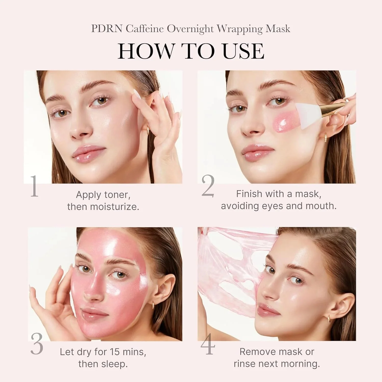 MEDICUBE PDRN Pink Caffeine Night Wrapping Mask 75mL - Image 7
