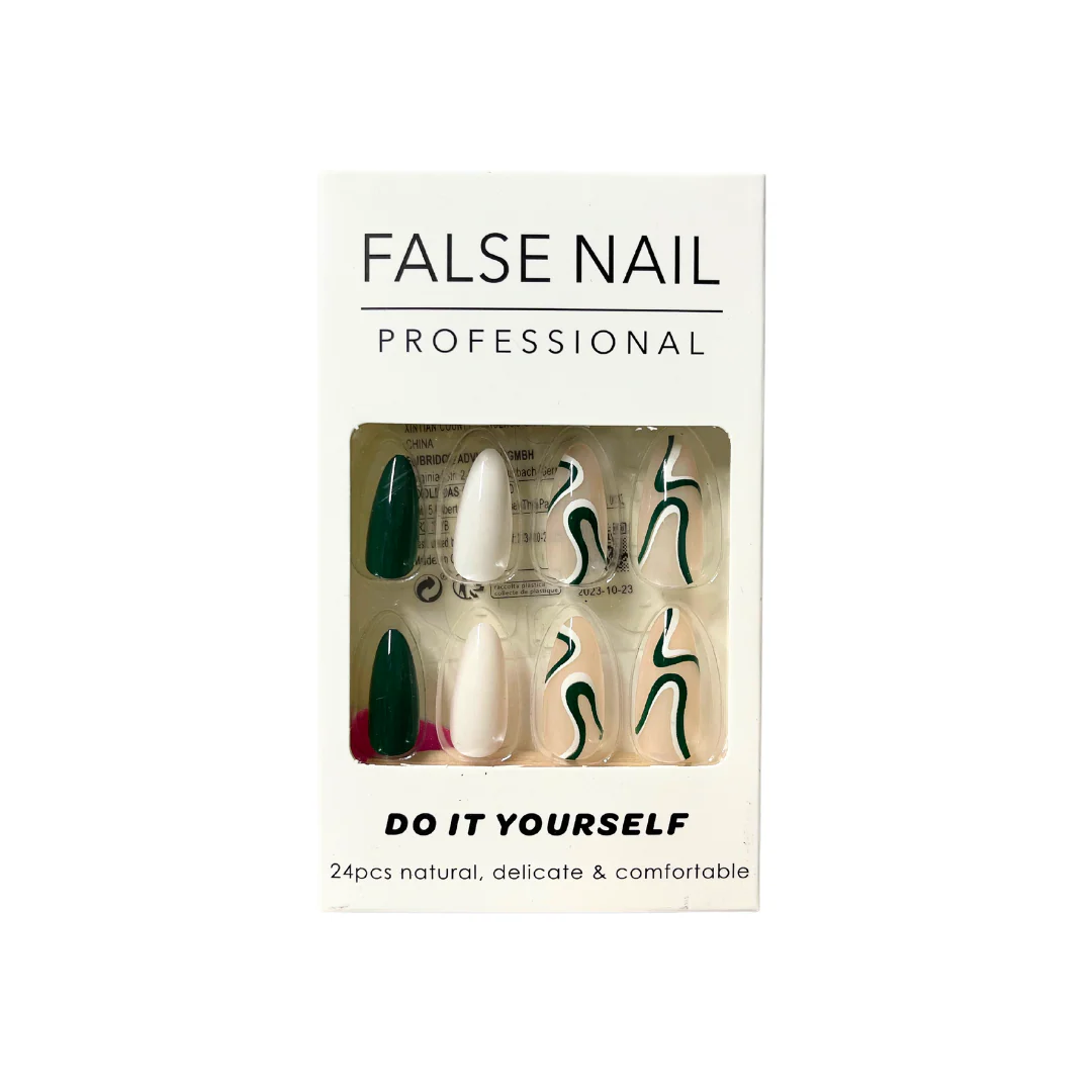 Press On Nails False Nails Do it yourself Almond (3 Styles) - Image 3