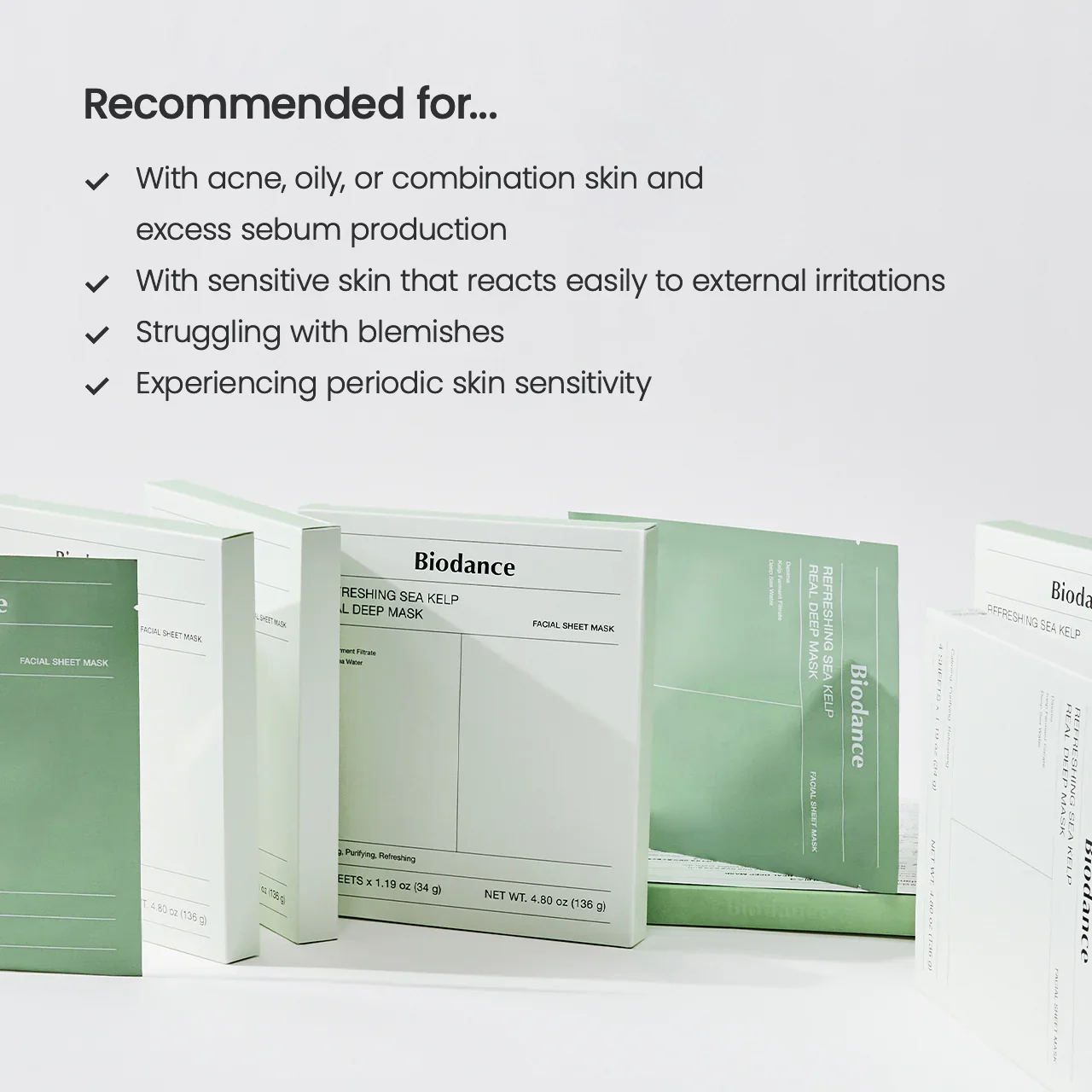 BIODANCE Refreshing Sea Kelp Real Deep Mask 1Box (34g*4ea) - Image 9