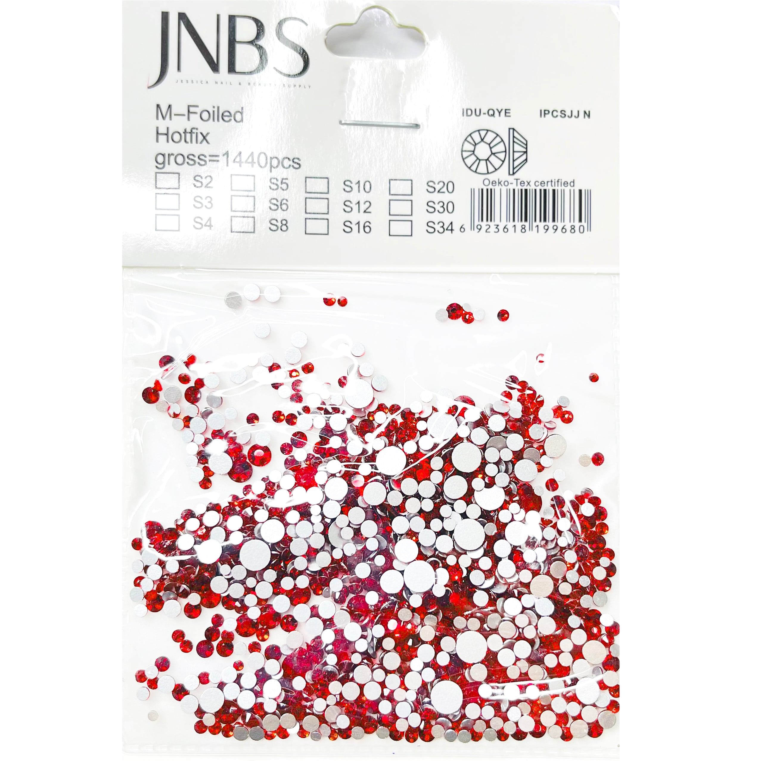 JNBS Round Flatback Rhinestone Siam Red - Image 3