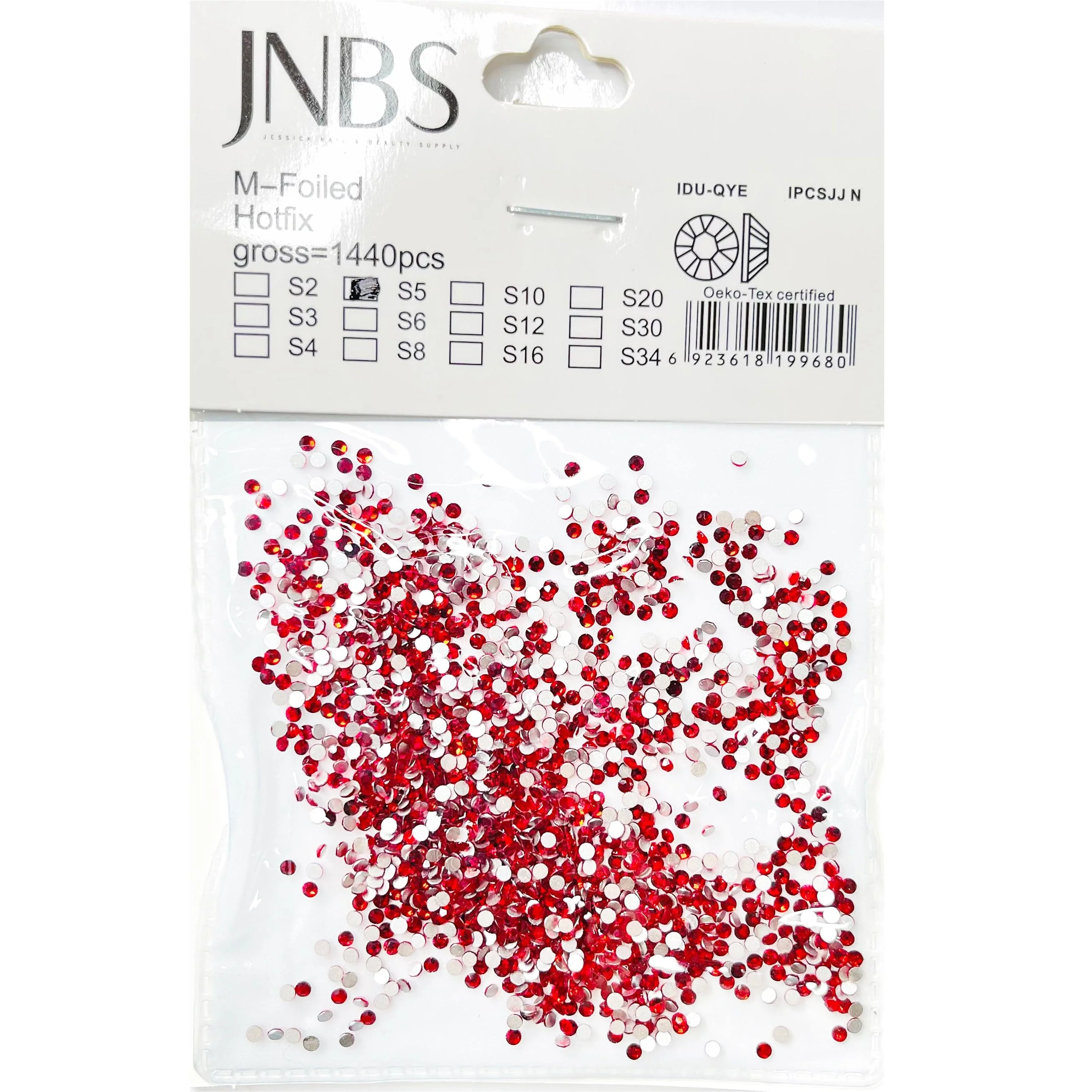 JNBS Round Flatback Rhinestone Siam Red - Image 5