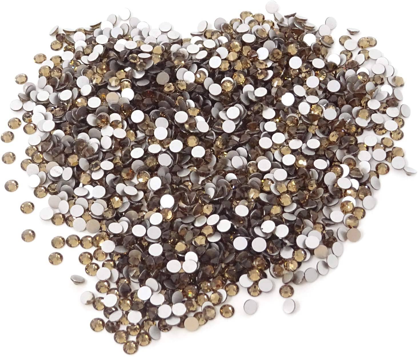 JNBS Round Flatback Rhinestone Smoke Yellow - Image 2