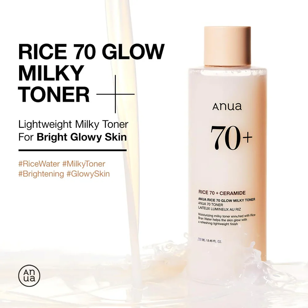 ANUA Rice 70 Glow Milky Toner 250mL - Image 2