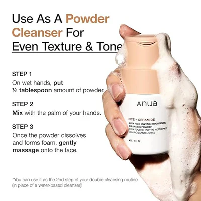 ANUA Rice Enzyme Brightening Cleansing Powder 40g - Image 5