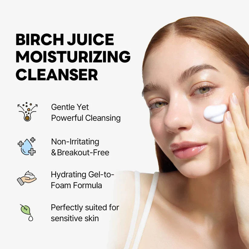 ROUND LAB Birch Juice Moisturizing Cleanser 150mL - Image 5