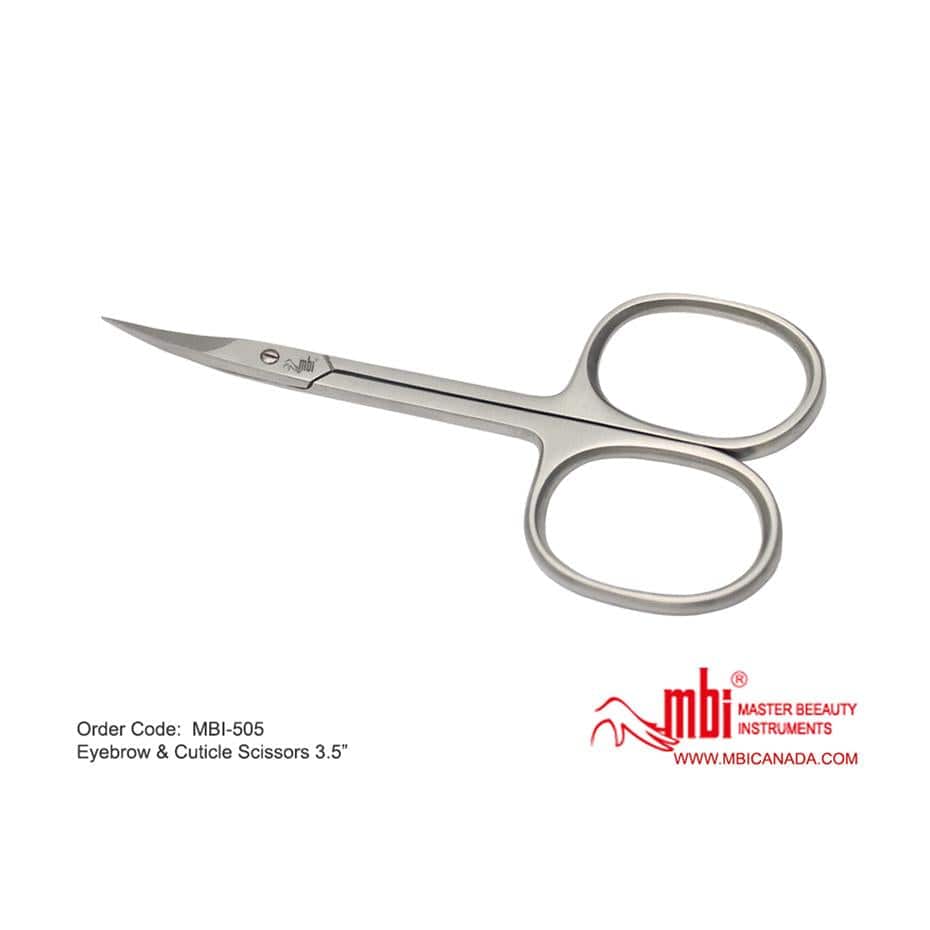 MBI 505 Eyebrow & Cuticle Scissors Curved Size 3.5''