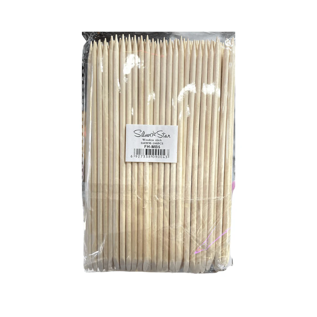 Silver Star Wooden Stick (Bag of 100pcs) 3 Sizes - Image 4