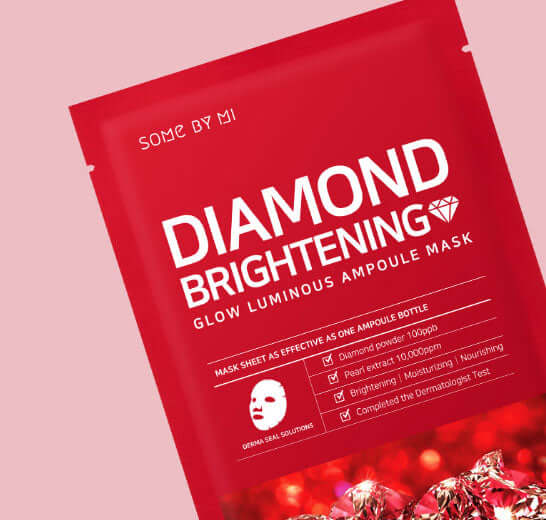 SOME BY MI Red Diamond Brightening Glow Luminous Ampoule Mask (25g*1ea) - Image 2