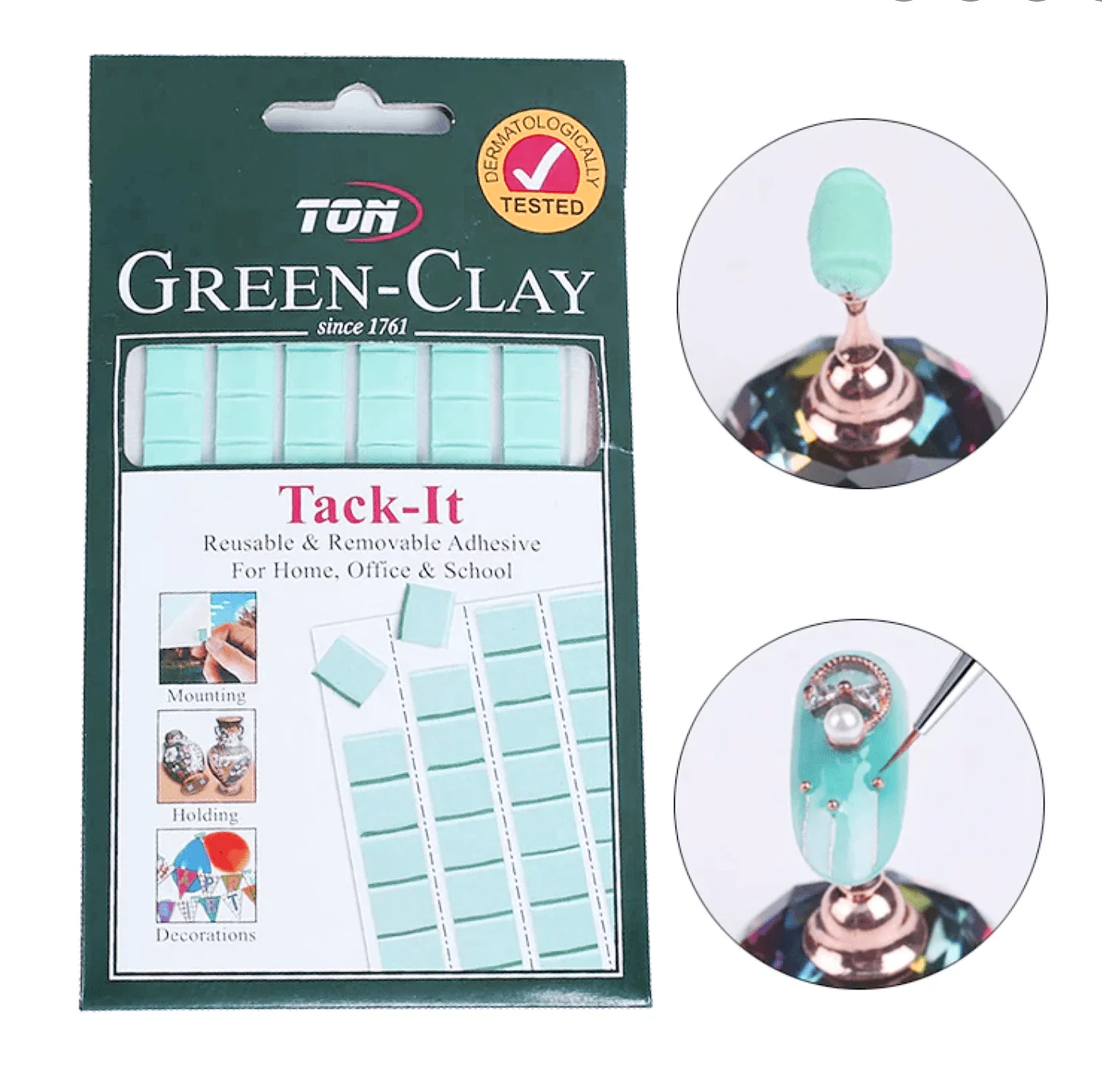 GREEN CLAY Tack It Reusable Rubber Clay for Press On Holder Stand - Image 2