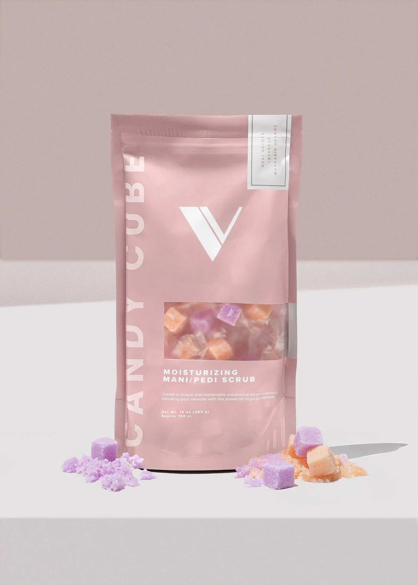 V Beauty Pure Moisturizing Mani and Pedi Scrub (100pcs) Candy Cubes - Image 6