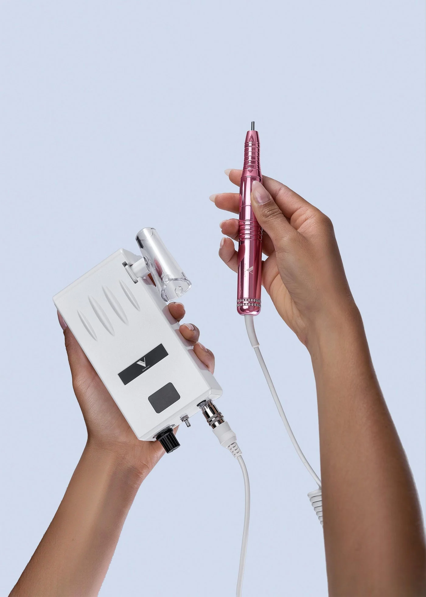 V Beauty Pure Nail Drill Vunit E File With Rose Gold And Crystal Handpiece - Image 2