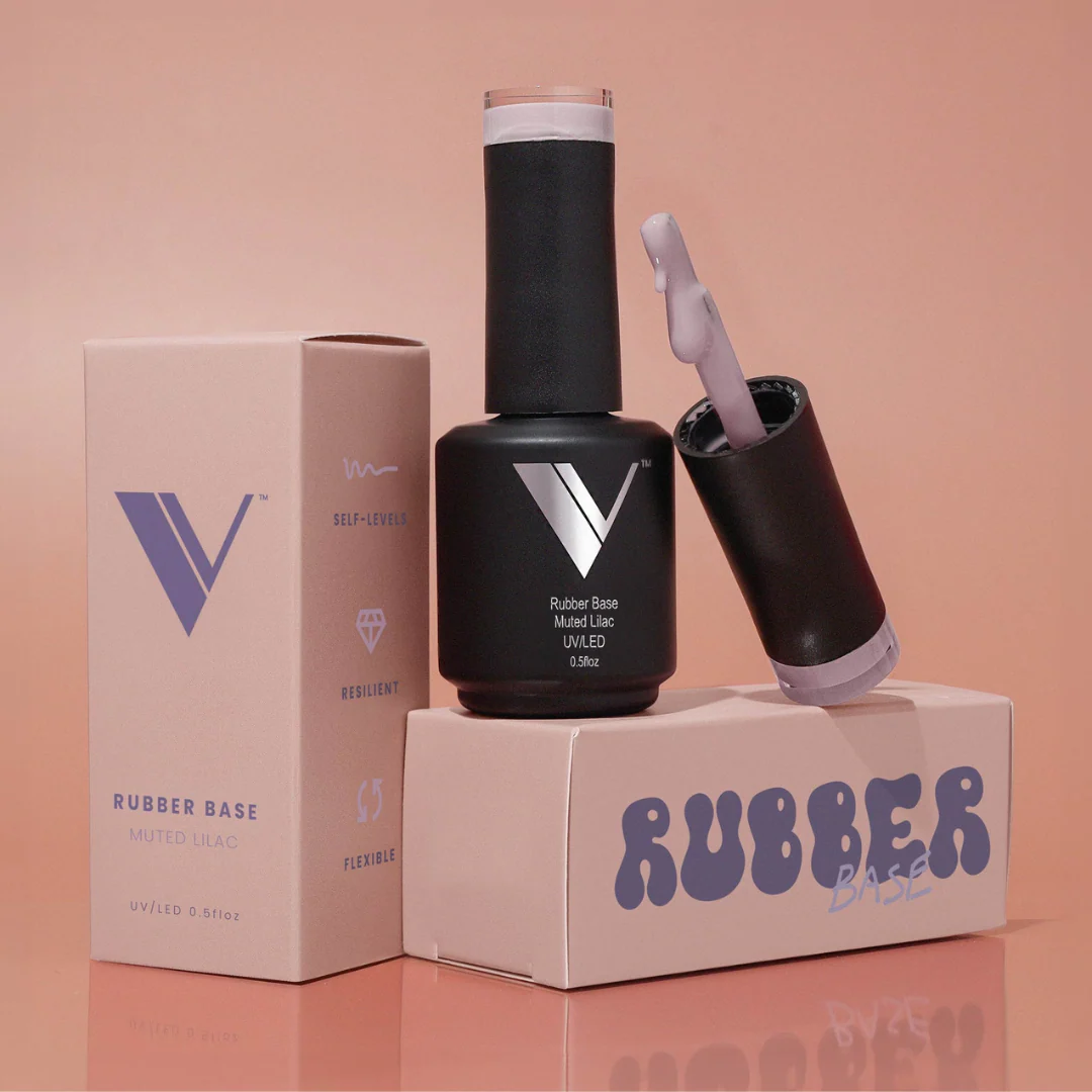 V Beauty Pure Rubber Base Muted Lilac (0.5 oz) - Image 3