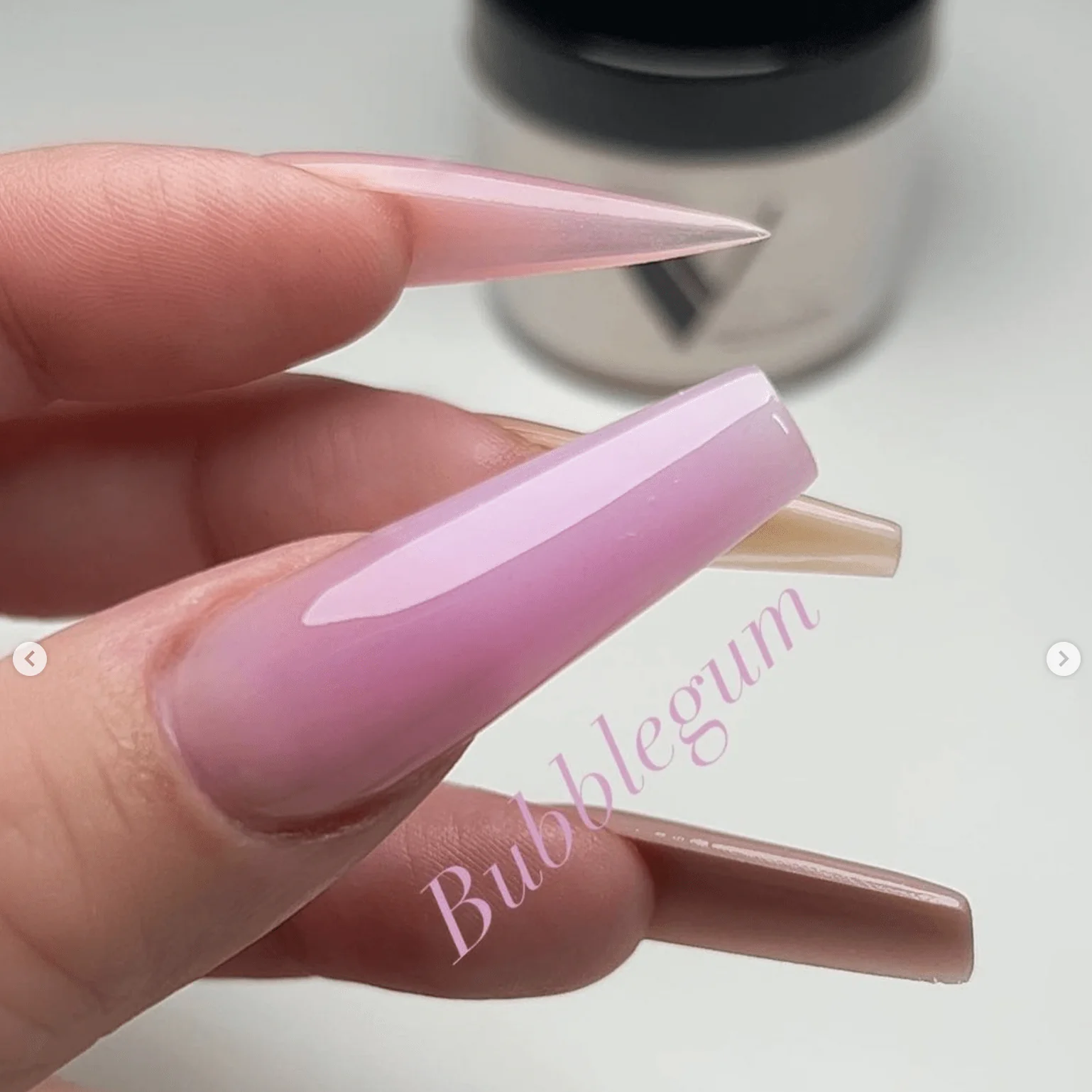 V Beauty Pure Acrylic Powder 1.5 oz Bubble Gum - Image 2