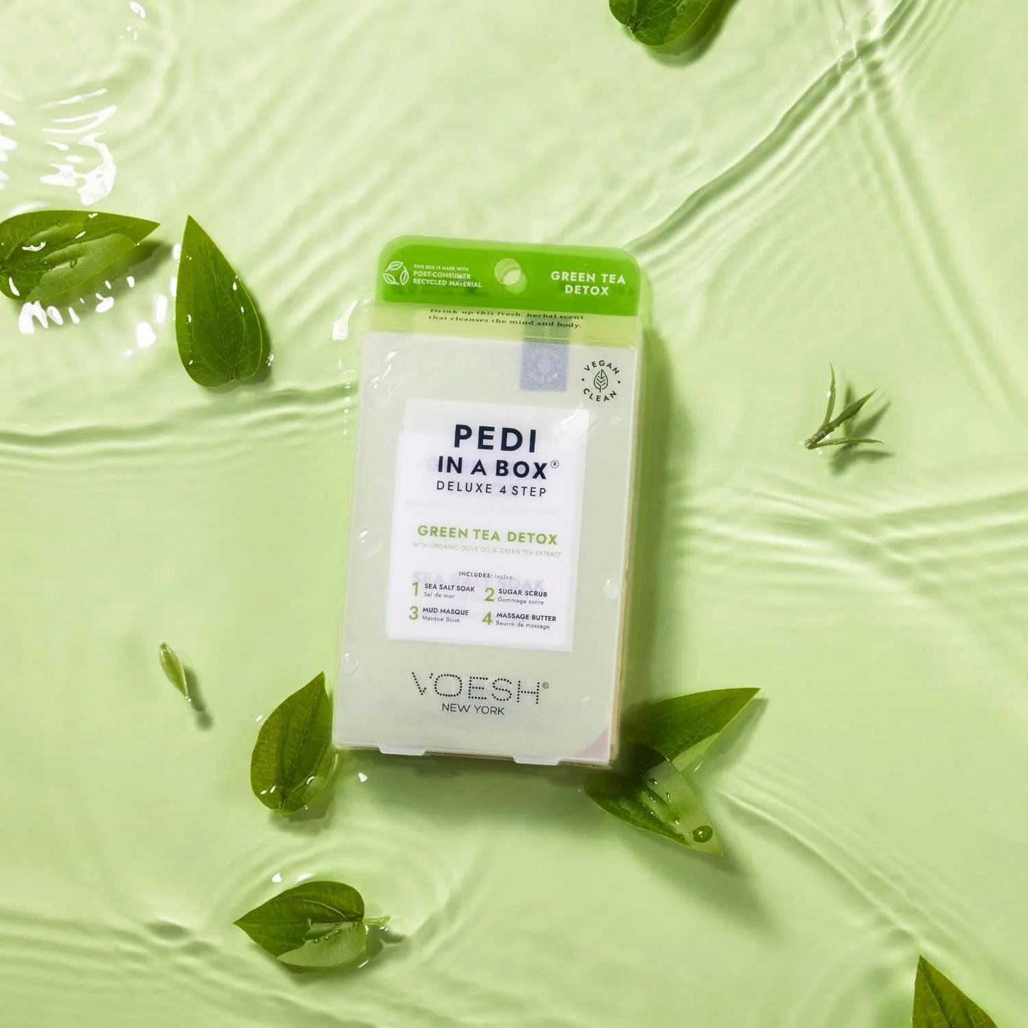 VOESH Pedi In A Box Deluxe 4 Step Green Tea Detox - Image 3