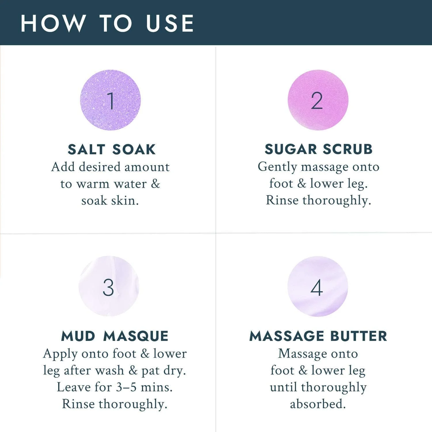 VOESH Pedi In A Box Deluxe 4 Step Lavender Relief - Image 5